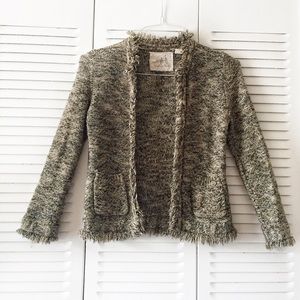 Anthropologie Sweater Jacket S Green